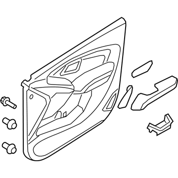 Hyundai 82307-2S020-9P Panel Complete-Front Door Trim,LH