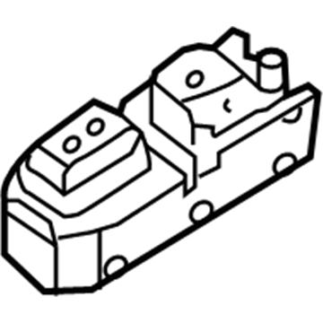 Hyundai 93580-F2500-4X Rear Power Window Sub Switch Assembly, Right