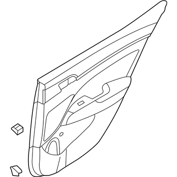 Hyundai 83306-F3020-XU8 Panel Assembly-Rear Door Trim,RH