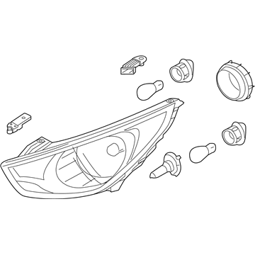 Hyundai 92102-2S640 Headlamp Assembly, Right