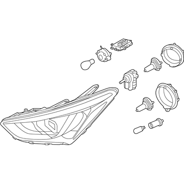 Hyundai 92102-4Z100 Headlamp Assembly, Right