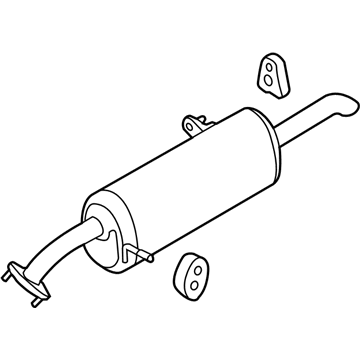 Hyundai 28710-1R270 Rear Muffler Assembly