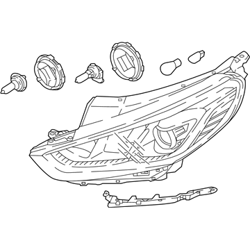 Hyundai 92101-C2600 Headlamp Assembly, Left