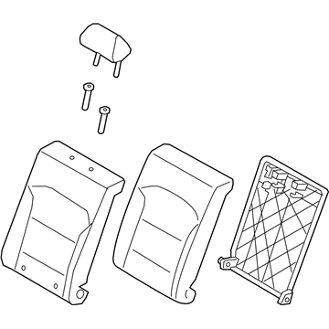 Hyundai 89300-F3000-YJB Back Assembly-RR Seat LH