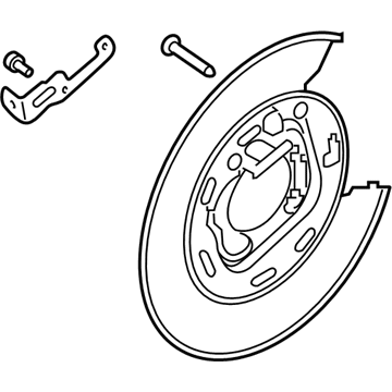 Hyundai 58251-D3000 Plate Assembly-Rear Brake Back,LH