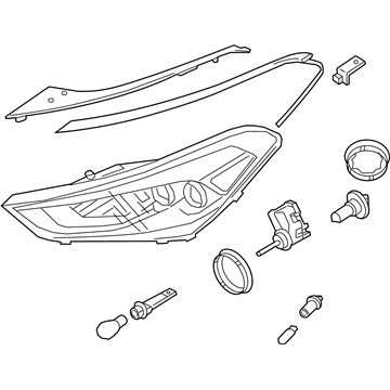 Hyundai Tucson Headlight - 92101-D3350