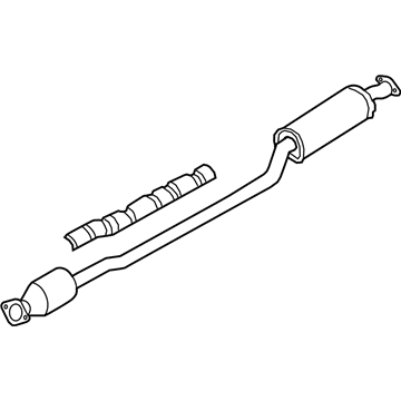 Hyundai 28600-J9160 Center Muffler Complete