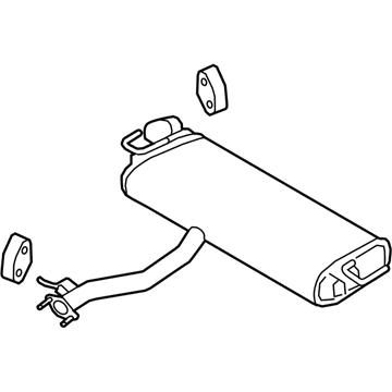 Hyundai 28710-J9GD0 Muffler Assembly-Rear