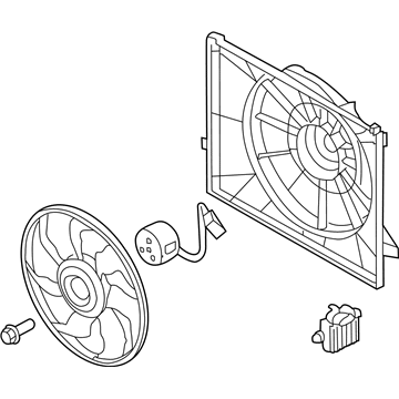 2011 Hyundai Sonata Hybrid Fan Motor - 25380-4R280