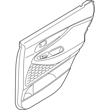 Hyundai 83308-CL180-NUT Panel Assembly-Rear Door Trim,RH