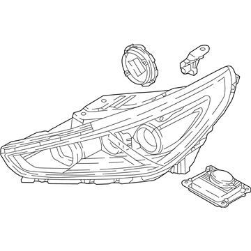 Hyundai 92102-G3125 Headlamp Assembly, Right