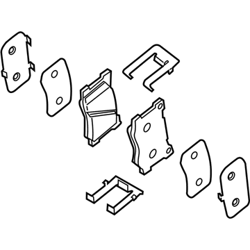 Hyundai 58101-J5A51 Front Disc Brake Pad Kit