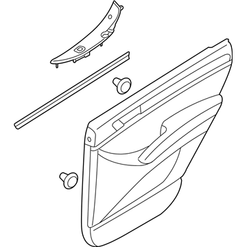 Hyundai 83302-3J101-6T Panel Complete-Rear Door Trim,RH