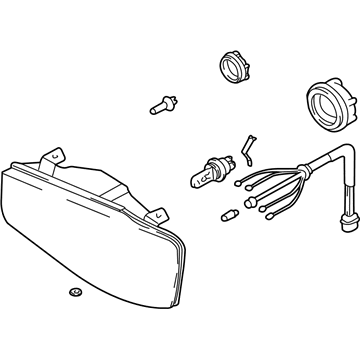 Hyundai 92102-2D150 Passenger Side Headlight Assembly Composite