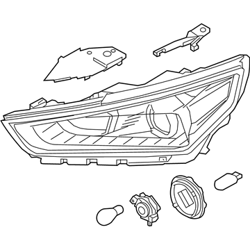 Hyundai 92103-G2150-MBL Head Lamp Sub Assembly, Left