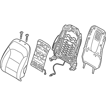 Hyundai 88400-F3000-YJC Back Assembly-FR Seat,RH