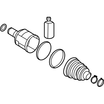 Hyundai 495R1-K2030 Joint & Shaft Kit-Wheel Side,R