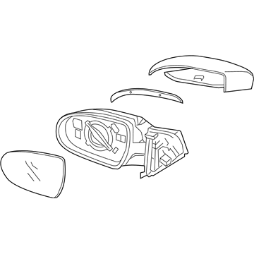 Hyundai 87620-F3530 Mirror Assembly-Outside RR View,RH