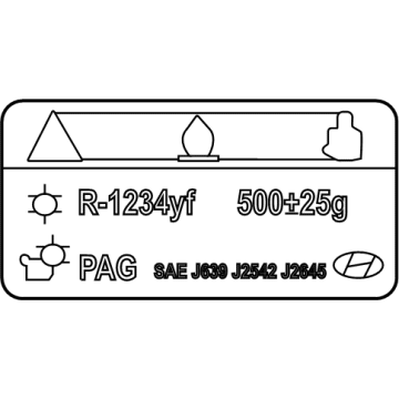 Hyundai 97699-CW100 Label-Refrigerant