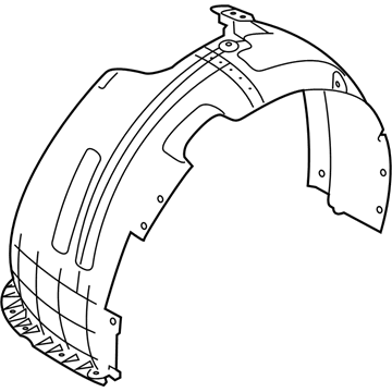 Hyundai 86812-F3500 Front Wheel Guard Assembly,Right