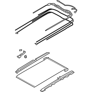 Hyundai 81646-D3000-YAK Rail Assembly-PANORAMAROOF MECHANI