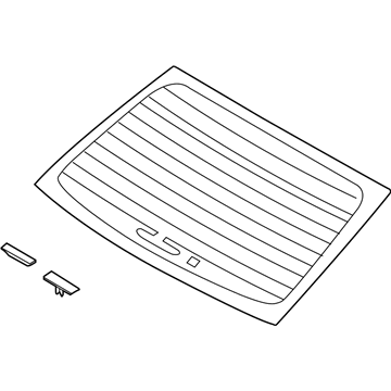 Hyundai 87110-4R000 Glass Assembly-Rear Window