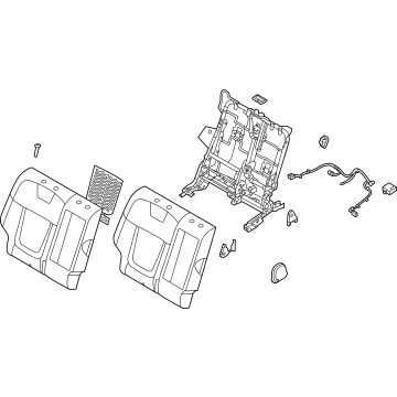 Hyundai 89400-CW010-KIE Back Assembly-RR Seat RH