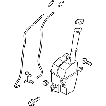 Hyundai 98610-B8000 Reservoir & Pump Assembly-Washer