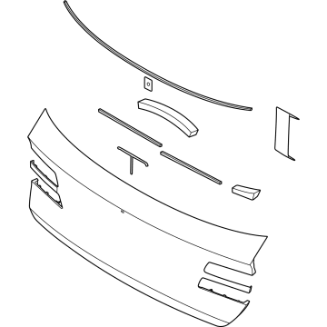 Hyundai 87380-AR000 MOULDING SUB ASSY-BACK PANEL