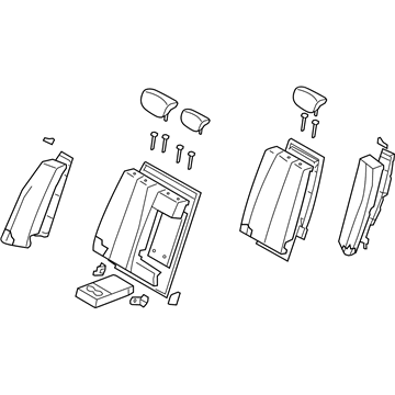 Hyundai 89300-2H311-AAR Back Assembly-Rear Seat LH