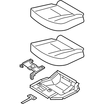 Hyundai 89100-A5300-SGG Cushion Assembly-Rear Seat,LH