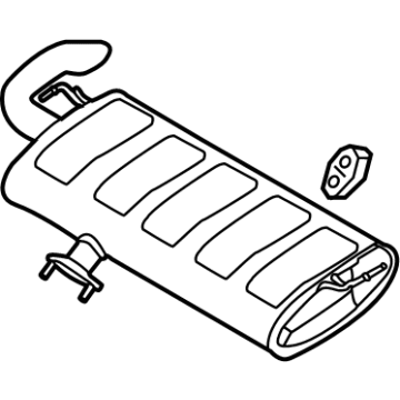 Hyundai 28710-P0540 Muffler Assembly-Rear