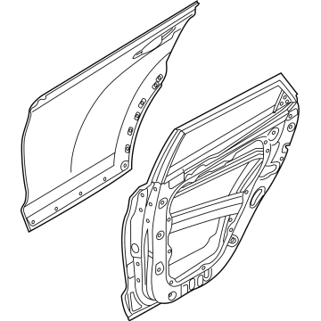 Hyundai 77003-K5000 PANEL ASSY-REAR DOOR,LH