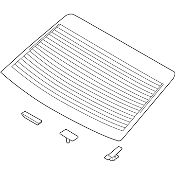 Hyundai 87110-J0010 Glass-Rear Window