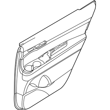 Hyundai 83307-S8620-NBX Panel Assembly-Rear Door Trim,LH