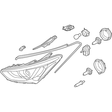 Hyundai 92102-B8120 Headlamp Assembly, Right