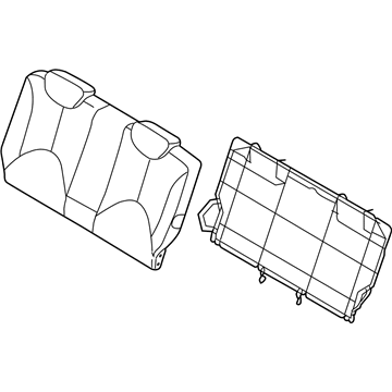 Hyundai 89350-1E000 Pad Assembly-Rear Seat Back Main,LH