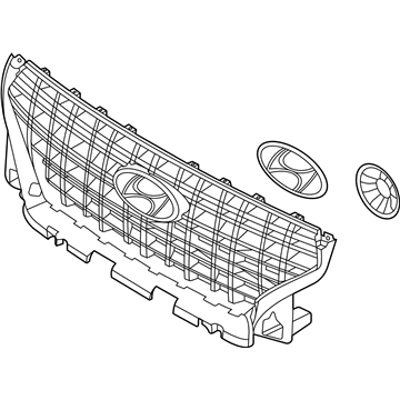 Hyundai 86350-K2010 Radiator Grille Assembly