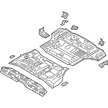 2020 Hyundai Santa Fe Floor Pan - 65510-S2010