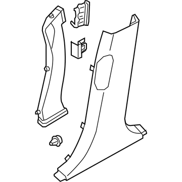 Hyundai 85835-D2000-NNB Trim Assembly-Center Pillar Lower LH