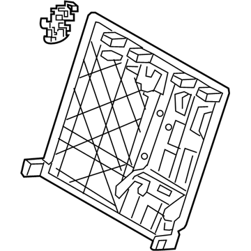 Hyundai 89410-G2000-T9Y Frame & Lock Assembly-Rear Seat Back