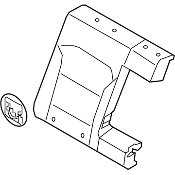 Hyundai 89460-G2240-SHU Rear Right-Hand Seat Back Covering