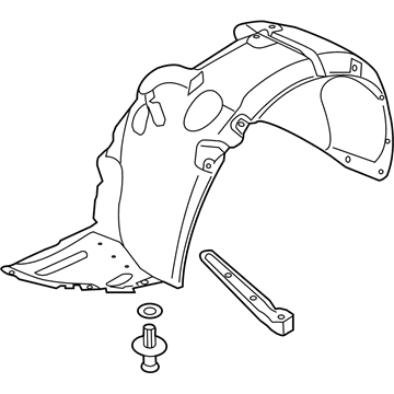 Hyundai 86811-3N700 Front Wheel Guard Assembly,Left