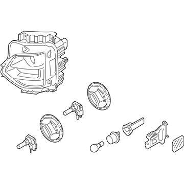 Hyundai 92102-S2000 Right Side Halogen Headlight