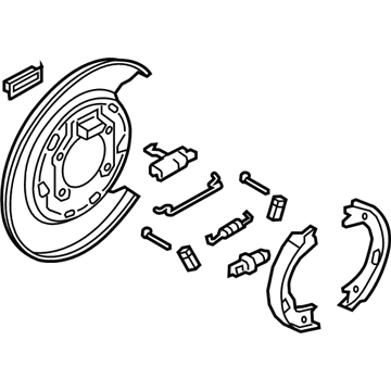 Hyundai Santa Fe XL Brake Dust Shield - 58270-2W000