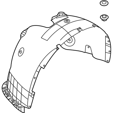 Hyundai 86812-S8000 Front Wheel Guard Assembly,Right