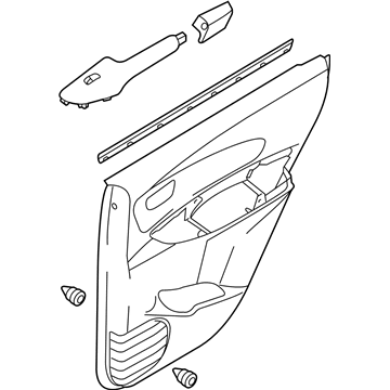 Hyundai 83302-2E030-2C Panel Complete-Rear Door Trim,RH