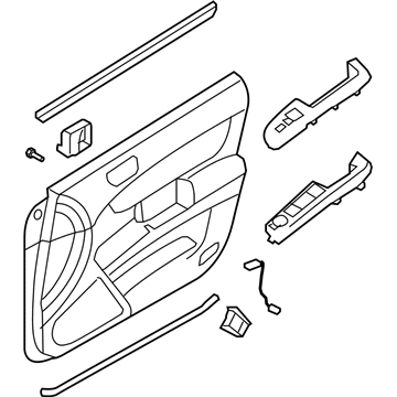 Hyundai 82301-3K240-QD Panel Complete-Front Door Trim,LH