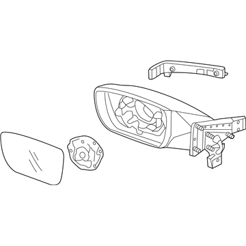 Hyundai 87610-3V900 Mirror Assembly-Outside Rear View,LH