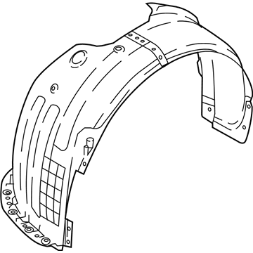 Hyundai 86811-J0000 Front Wheel Guard Assembly,Left